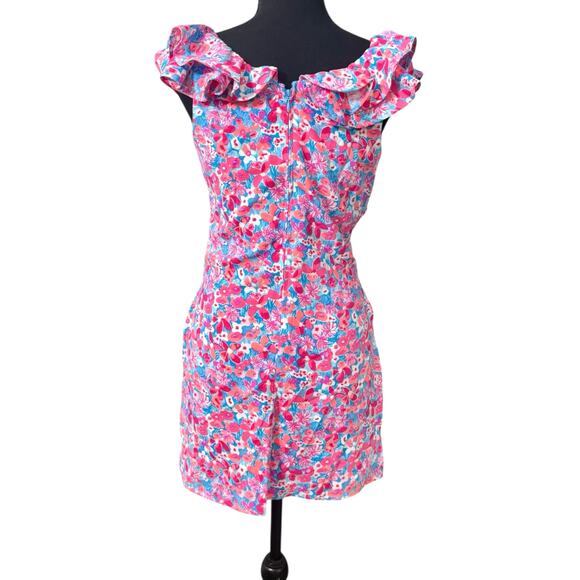 NWT! Lilly Pulitzer Linwood Romper in Aura Pink Baby Bloomer - Size 0 - Picture 7 of 10